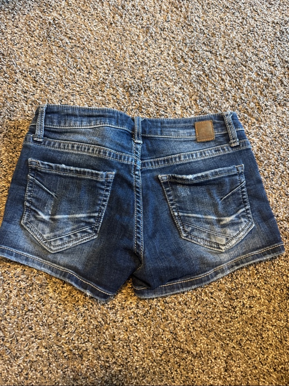 BKE STELLA Dark Wash Denim Shorts with Pocket Detail